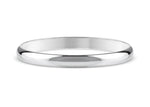 D-Shape White Gold 18k Wedding Band
