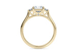 Paris Trilogy Yellow Gold 18k Princess Engagement Ring