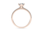 Aria Diamond Band Rose Gold 18k Marquise Engagement Ring
