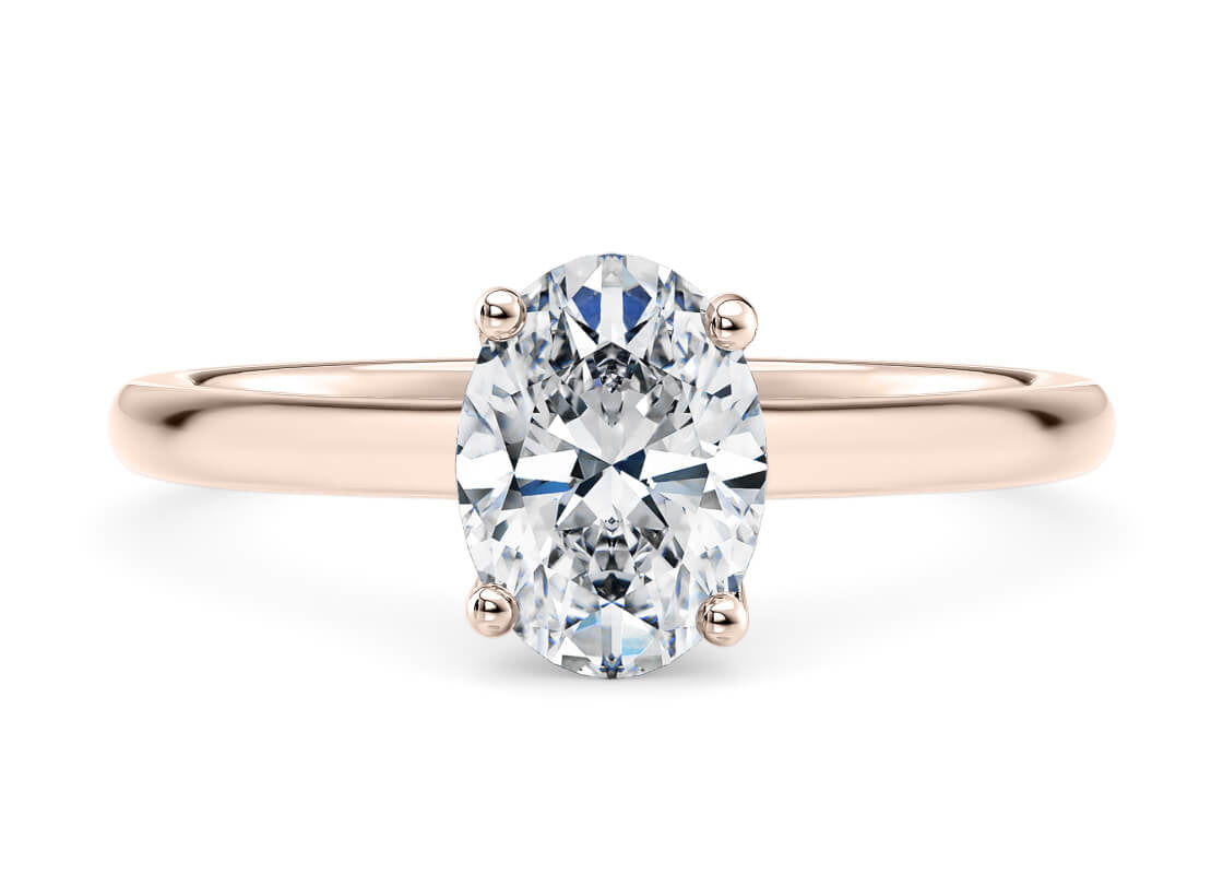 Paloma Solitaire Rose Gold 18k Oval Engagement Ring