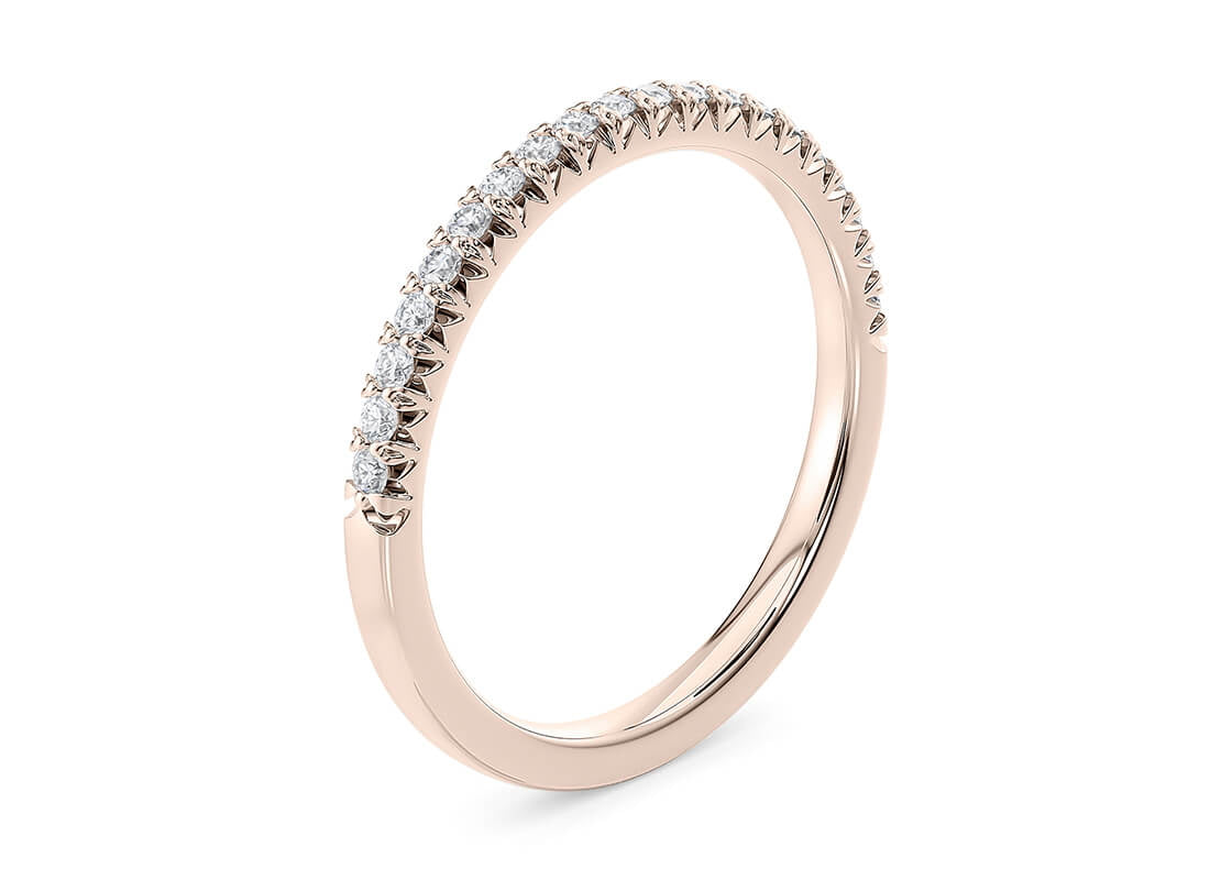 Kindrea Rose Gold 18k Half Set Eternity Ring