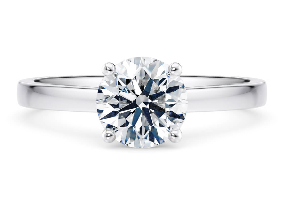 1477 Classic Solitaire Platinum Round Engagement Ring
