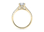 Oxford Diamond Band Yellow Gold 18k Round Engagement Ring