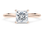 Iris Solitaire Rose Gold 18k Princess Engagement Ring