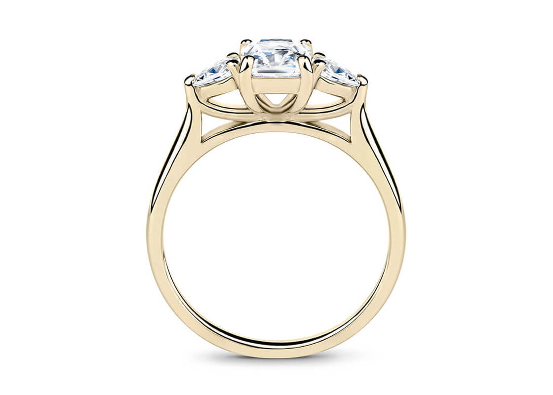 Barcelona Trilogy Yellow Gold 18k Radiant Engagement Ring