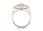 Roma Trilogy Rose Gold 18k Pear Engagement Ring