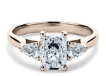 Barcelona Trilogy Rose Gold 18k Radiant Engagement Ring