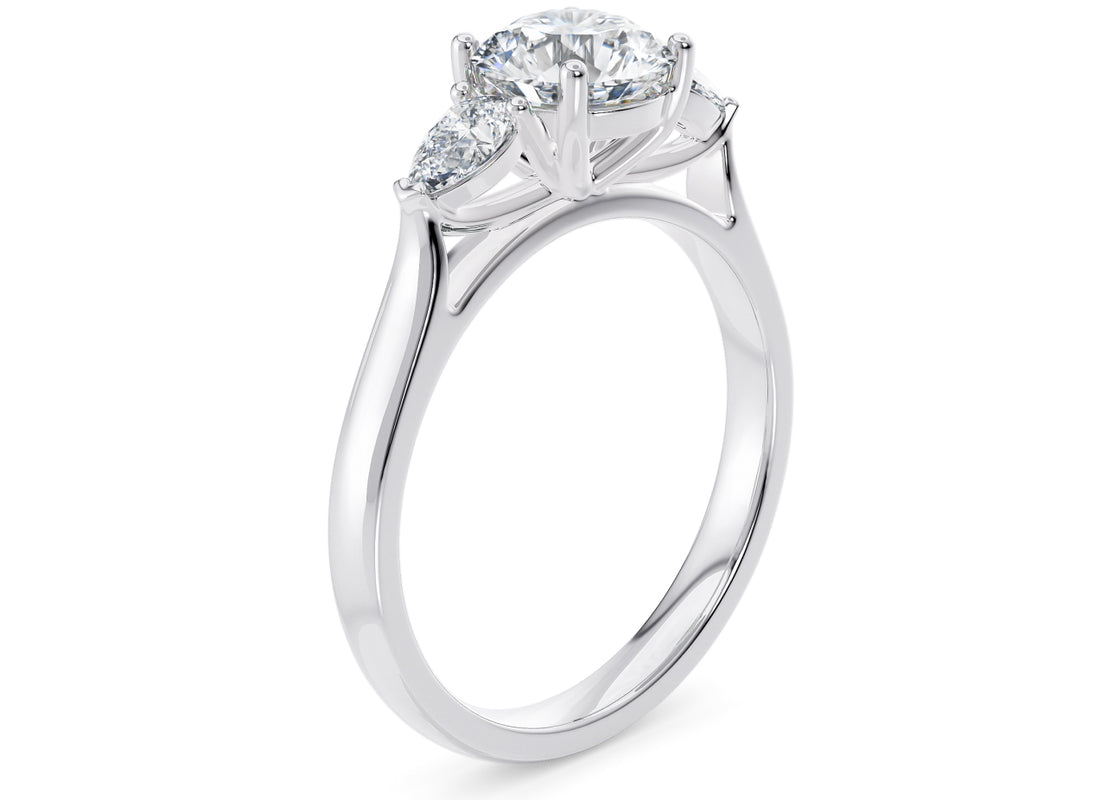 Barcelona Trilogy Platinum Round Engagement Ring