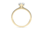 Aria Diamond Band Yellow Gold 18k Heart Engagement Ring