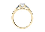 Alexandria Trilogy Yellow Gold 18k Oval Engagement Ring
