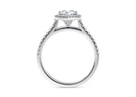 Aphrodite Halo Platinum Pear Engagement Ring
