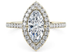 Aphrodite Halo Yellow Gold 18k Marquise Engagement Ring