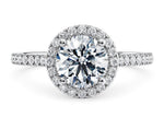 Aphrodite Halo Platinum Round Engagement Ring