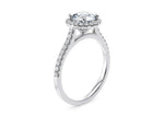 Aphrodite Halo Platinum Round Engagement Ring