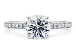 Aria Diamond Band White Gold 18k Round Engagement Ring