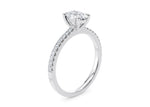 Aria Diamond Band White Gold 18k Oval Engagement Ring