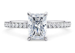 Aria Diamond Band White Gold 18k Radiant Engagement Ring
