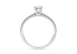 Aria Diamond Band White Gold 18k Oval Engagement Ring