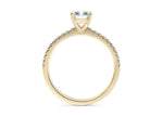 Aria Diamond Band Yellow Gold 18k Radiant Engagement Ring