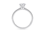 Aria Diamond Band White Gold 18k Round Engagement Ring