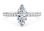 Aria Diamond Band Platinum Marquise Engagement Ring