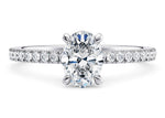 Aria Diamond Band Platinum Oval Engagement Ring