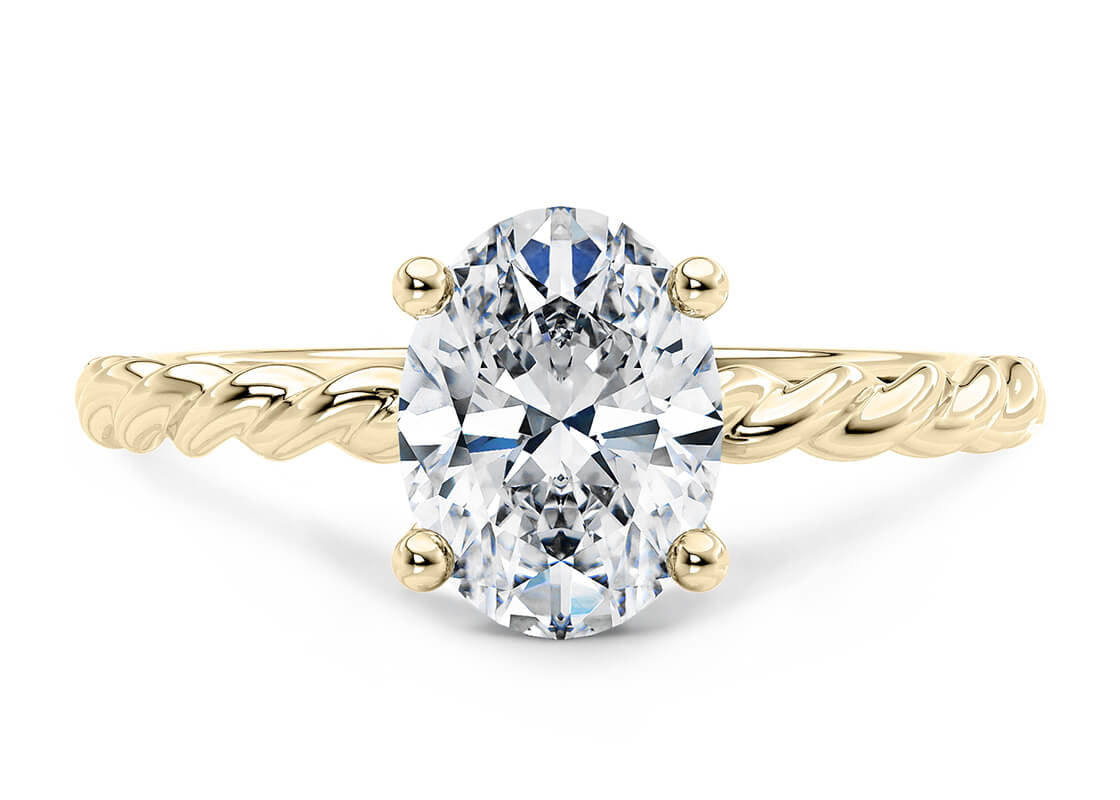 Ascot Solitaire Yellow Gold 18k Oval Engagement Ring