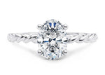 Ascot Solitaire Platinum Oval Engagement Ring