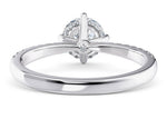 Asteria Compass Diamond Band Platinum Round Engagement Ring
