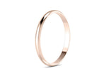 D-Shape Rose Gold 18k Wedding Band