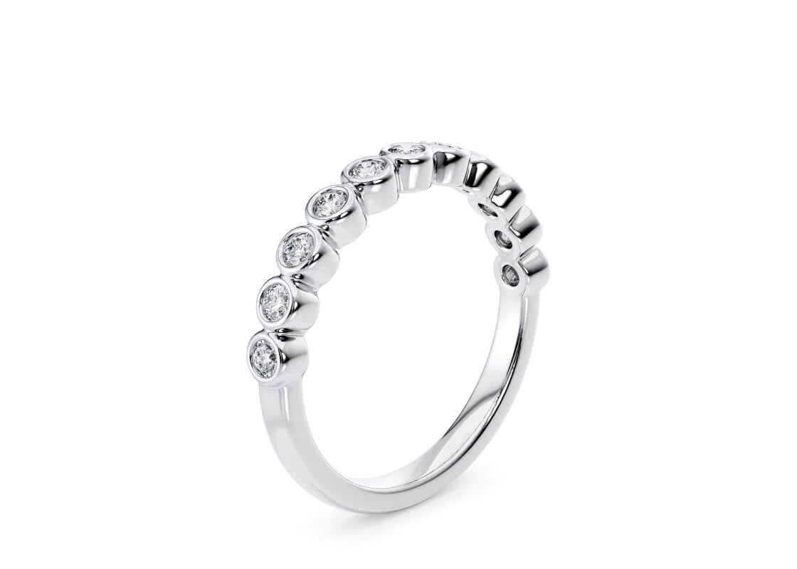 Tea Petite Eternity White Gold 18k Full Set Natural Eternity Ring