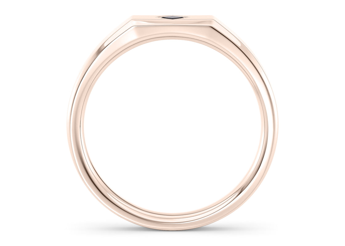 Apollo Noir Rose Gold 18k Wedding Band