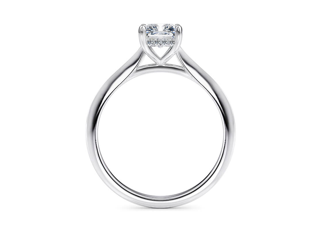 Hope Solitaire Platinum Radiant Engagement Ring