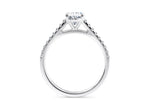 1477 Vintage Platinum Oval Engagement Ring