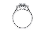 Berkeley Halo Platinum Cushion Engagement Ring