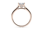 Victoria Diamond Band Rose Gold 18k Princess Engagement Ring