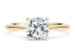 Iris Solitaire Yellow Gold 18k Cushion Engagement Ring