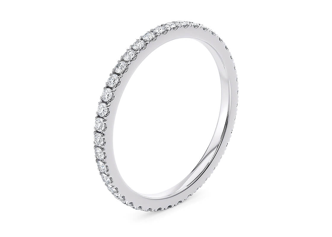 Vogue White Gold 18k Full Set Eternity Ring