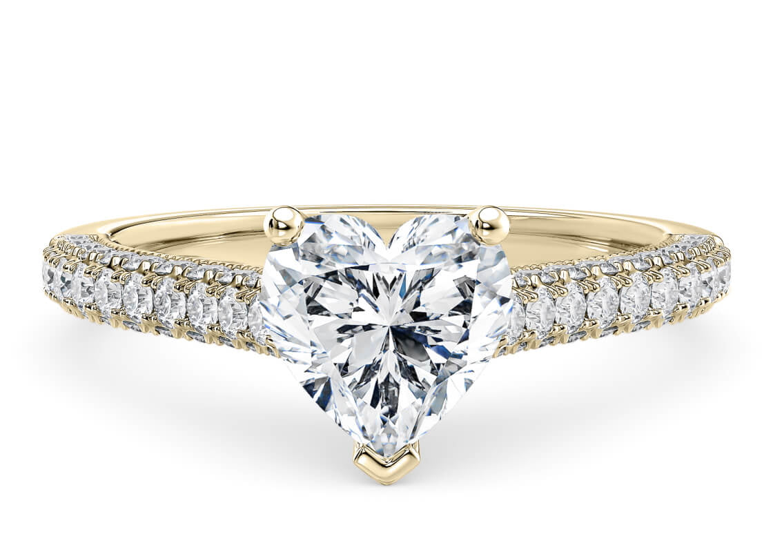 Bloomsbury Vintage Yellow Gold 18k Heart Engagement Ring