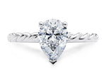 Ascot Solitaire Platinum Pear Engagement Ring