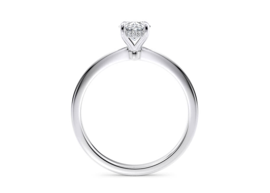 Starlight Solitaire Platinum Oval Engagement Ring