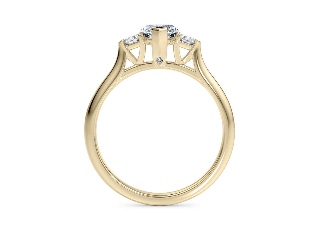 Paris Trilogy Yellow Gold 18k Marquise Engagement Ring