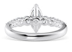 Lyra Diamond Band Platinum Marquise Engagement Ring