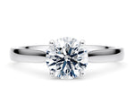 Contour Solitaire Platinum Round Engagement Ring