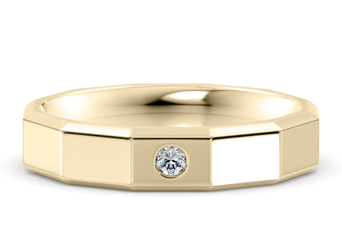 Atlas Yellow Gold 18k Wedding Band