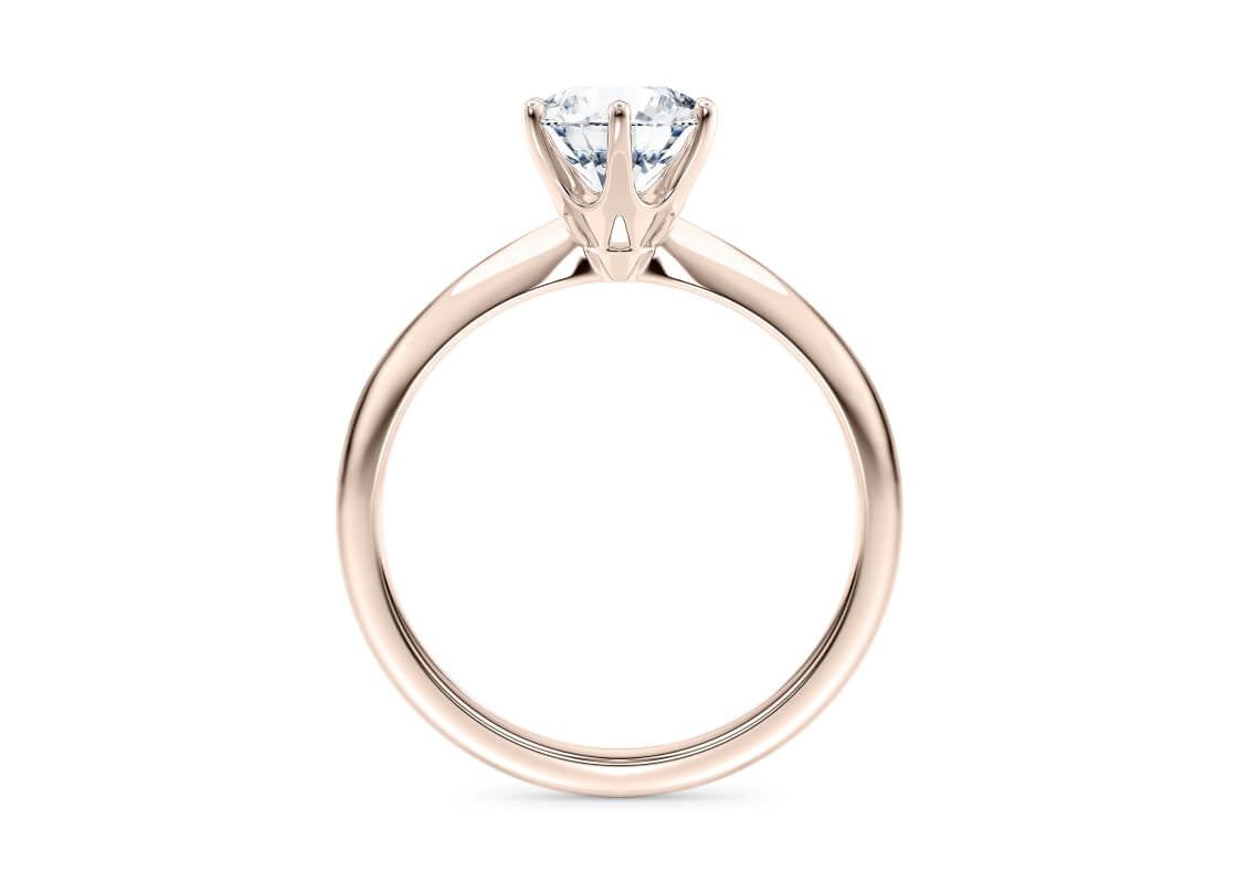 Allure Solitaire Rose Gold 18k Round Engagement Ring