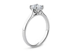 Contour Solitaire Platinum Asscher Engagement Ring