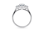 Lisbon Trilogy Platinum Oval Engagement Ring