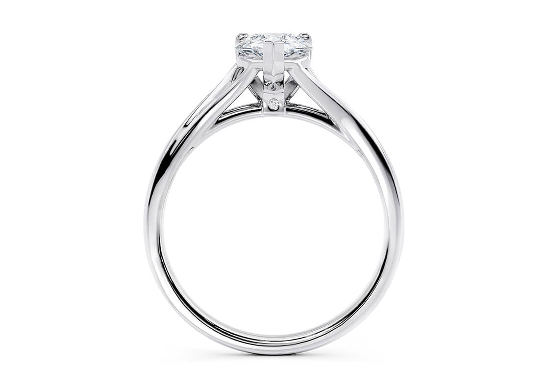Hanover Solitaire White Gold 18k Pear Engagement Ring