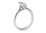 Contour Solitaire Platinum Marquise Engagement Ring